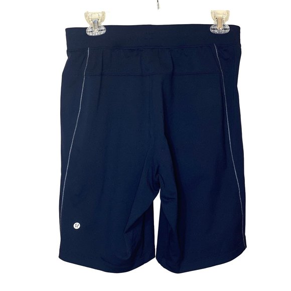 Lululemon T.H.E. Linerless Short 9" Small Taped Zippered Front Pockets Blue HTF - Picture 2 of 10